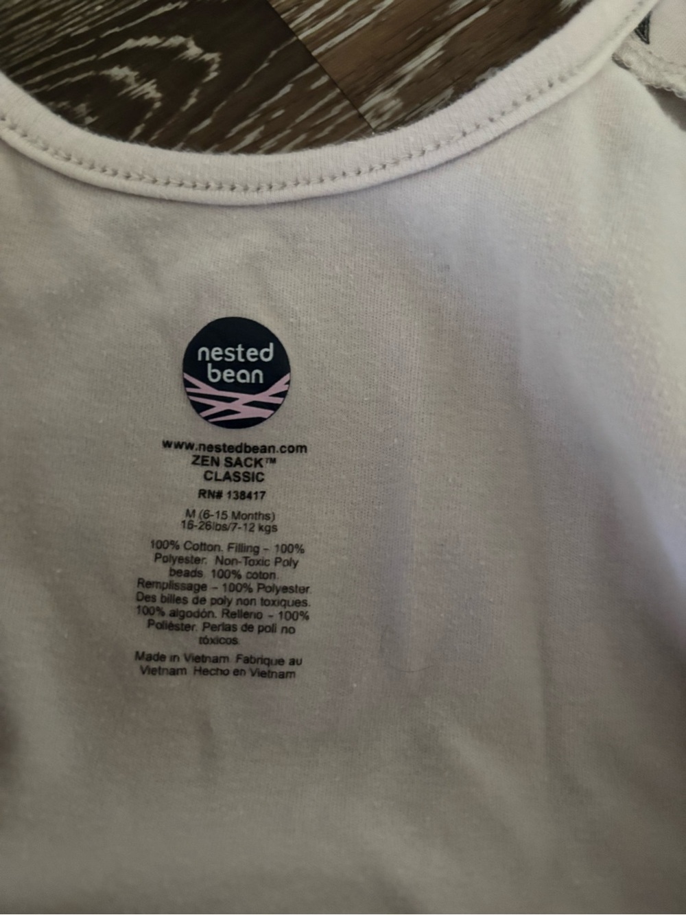 Nested bean Sleep Sack - Picture 2 of 2